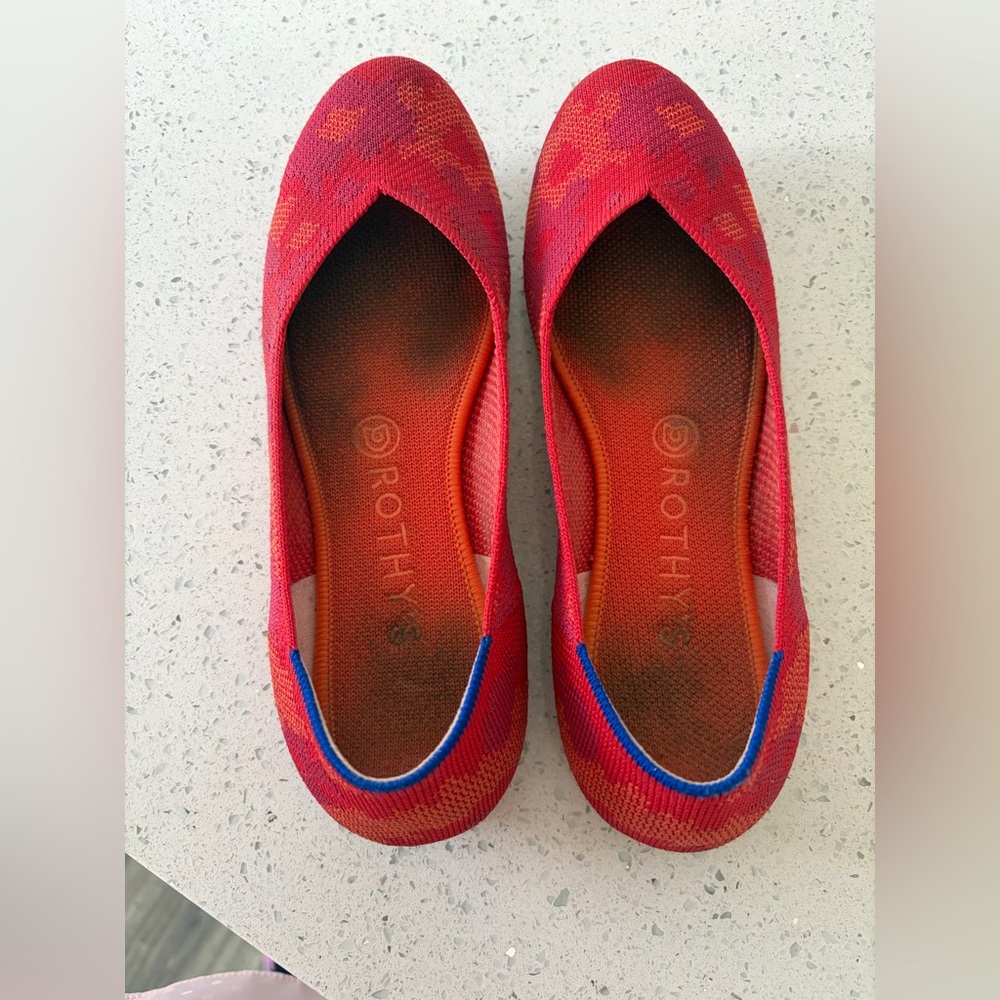 Rothy's Women's Red and Orange Flats